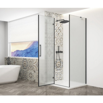 TRINITY BLACK obdélníkový sprchový kout 800x900mm, matné sklo, levé GT5690-80ML-B