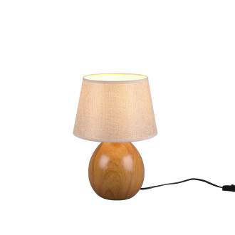 Stolní lampa Reality Luxor dřevodekor R50631035