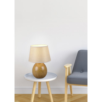 Stolní lampa Reality Luxor dřevodekor R50631035