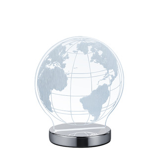 LED stolní lampa Reality Globe chrom R52481106