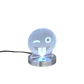 LED stolní lampa Reality Smiley chrom R52641106