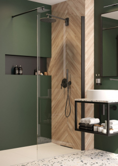Deante KERRIA PLUS NERO KTS_N30P Walk-in 100,černá