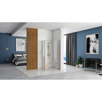REA Sprchový kout DIAMOND 90x90 BRUSH GOLD KPL-K6506