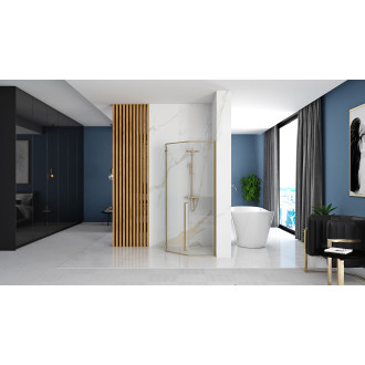 REA Sprchový kout DIAMOND 90x90 BRUSH GOLD KPL-K6506