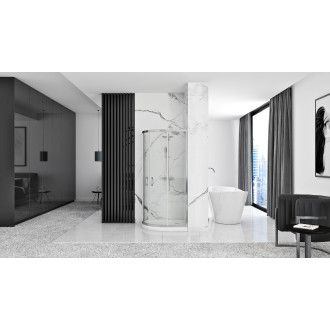 Rea Sprchová kabina REA Look Chrome 80x80 + Sprchová vanička Look White REA-K7904