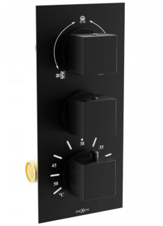 MEXEN CUBE Black spr./vanová baterie-termostatická 77503-70