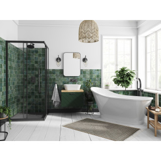 BESCO vana volně stojící GLORIA 1600x680 mm, bílá barva, litý mramor VANPAO16W