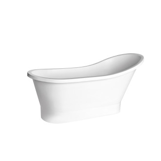 BESCO vana volně stojící GLORIA 1600x680 mm, bílá barva, litý mramor VANPAO16W