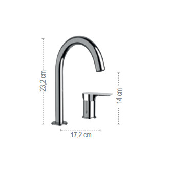 2-otvorová umyvadlová baterie ARNO 5714 - černá matná