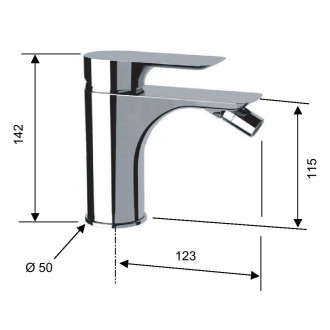 Bidetová baterie  ARNO 2114 - černá matná