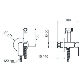 Podomítková bidetová baterie ARNO 65W21 - zlatá lesklá