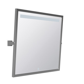 Bemeta HELP zrcadlo s LED osvětlením, dotykový senzor, 600 x 600 mm, nerez, mat 301201045