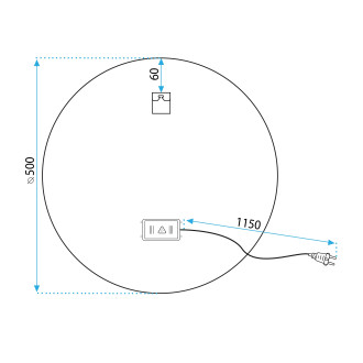 REA Zrcadlo LED 50cm FFJ50 HOM-02836