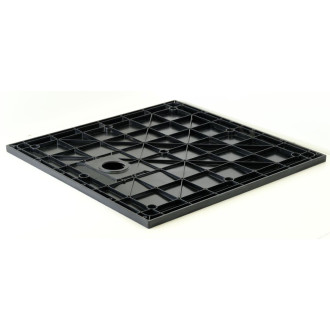 BESCO VEXO ČTVRTKRUH, SMC vanička, 90x90x3,2 cm, černá barva, bez nožiček VANKVEX90CTVRTB