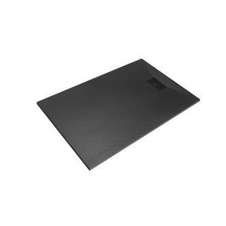 BESCO VEXO OBDÉLNÍK, SMC vanička, 130x90x3,2 cm, černá barva, bez nožiček VEXOOBD1390B