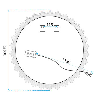 Rea Zrcadlo LED 80cm X013 HOM-02694