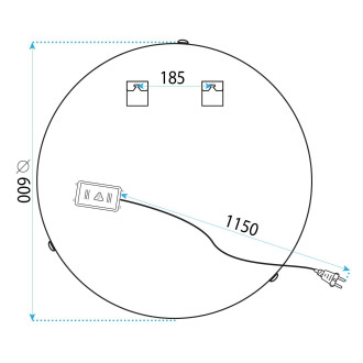 Rea Zrcadlo LED 60cm 106 HOM-02699