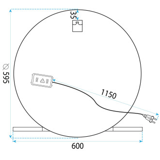 Rea Zrcadlo LED 60cm 102 HOM-02696