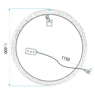 REA Zrcadlo LED 60cm 107 HOM-02700 HOM-02700