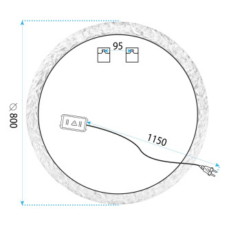 Rea Zrcadlo LED 80cm 108 HOM-02701