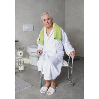 HANDICAP koupelnová stolička, výškově nastavitelná, chrom/bílá A172101