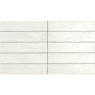Dlažba Cir City white lines 6,5x29 cm pololesk 1088856