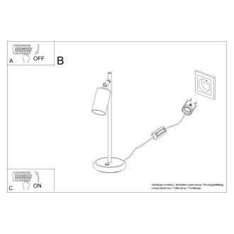 Stolní lampa WINX černá/zlatá