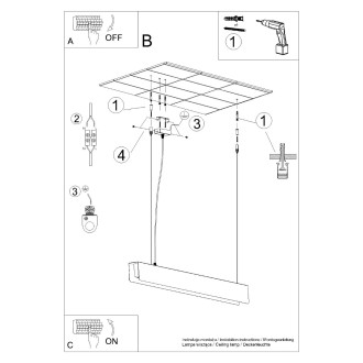 Visací lampa SPARK szellemesség