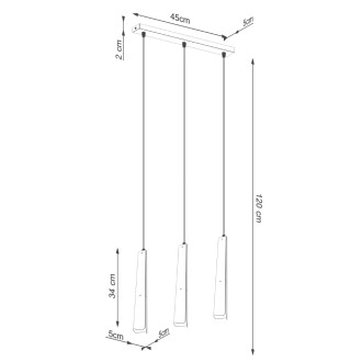Hanglampa PRYSM 3L vč