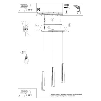 Hanglampa PRYSM 3L vč