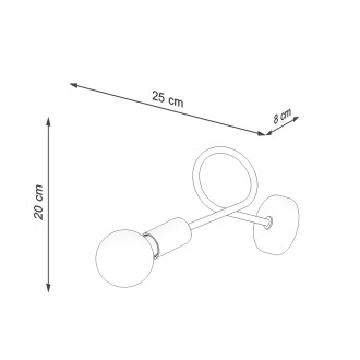 Nástěnné svítidlo LOOP chrom