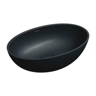 Omnires SHELL umyvadlo M+, 50 x 32 cm, matná černá láva SHELL500UNBLV