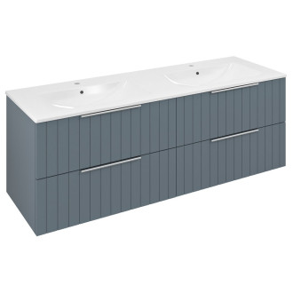 CIRASA umyvadlová skříňka s dvojumyvadlem 141x54x46cm, siena strip