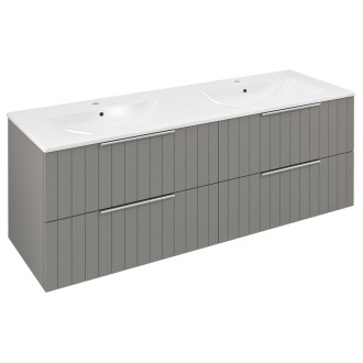 CIRASA umyvadlová skříňka s dvojumyvadlem 141x54x46cm, agila strip