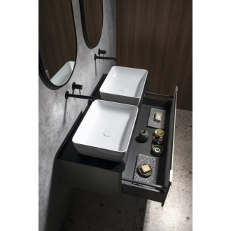 KERALA umyvadlová skříňka 80x35x47,5cm, 1x zásuvka, bílá lesk