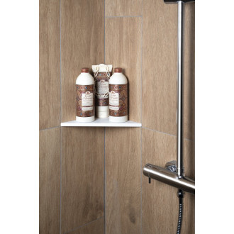 ABELINE rohová police rockstone 250x250mm, bílá mat AE250-0101