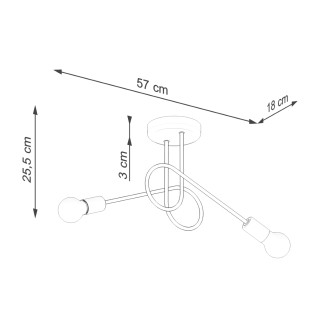 Lustr LOOP 2 bílý