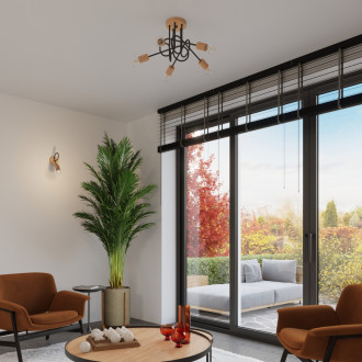 Lustr EMBER 5 schwarz