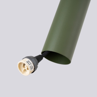 Závěsná lampa LAGOS 1 olivově zelená