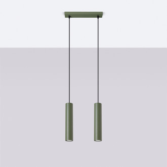 Závěsná lampa LAGOS 2 olivově zelená