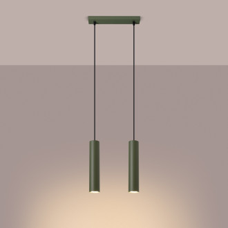 Závěsná lampa LAGOS 2 olivově zelená