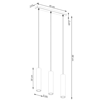 Závěsná lampa LAGOS 3L olivově zelená