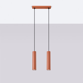 Závěsná lampa LAGOS 2 červená okrová