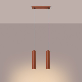Závěsná lampa LAGOS 2 červená okrová