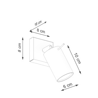 Nástěnné svítidlo RING červená ochra