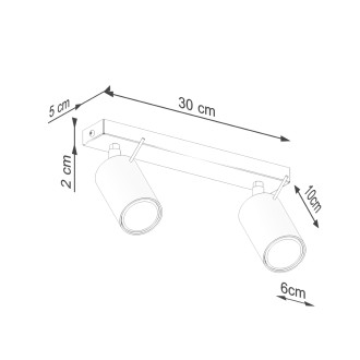 Stropní svítidlo RING 2 červená ochra