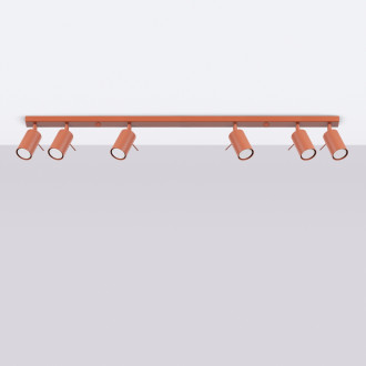 Stropní svítidlo RING 6L červená ochra