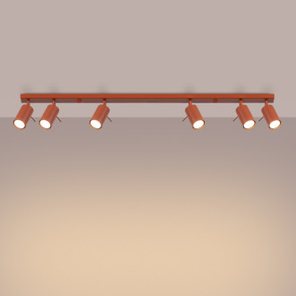 Stropní svítidlo RING 6L červená ochra