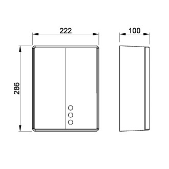 BIGFLOW EVO bezdotykový elektrický osoušeč rukou 220-240V, 2050W, 222x286x100mm, ABS/bílá