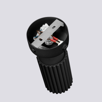 Nástěnné svítidlo KARBON černé s vypínačem